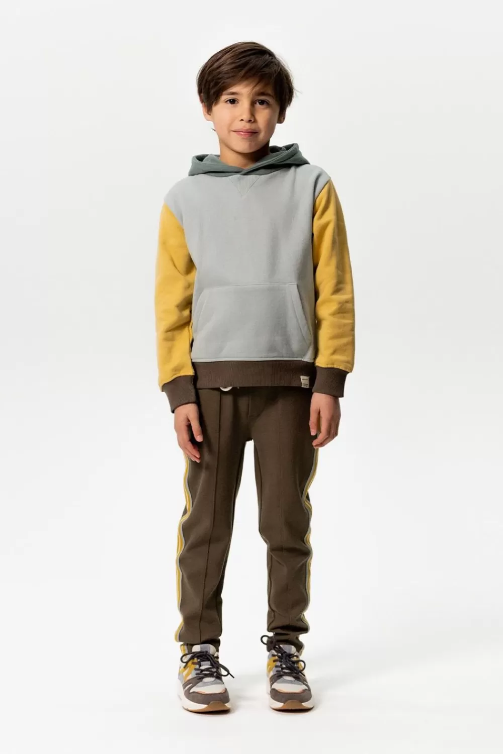 Kids Sissy-Boy Broeken>Donkergroene Joggingbroek Met Streep