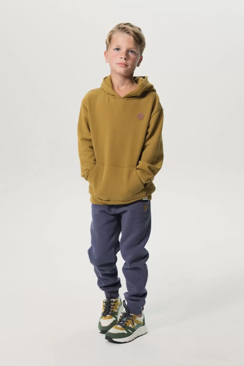 Kids Sissy-Boy Broeken>Donkerpaase Joggingbroek Met Flock Print